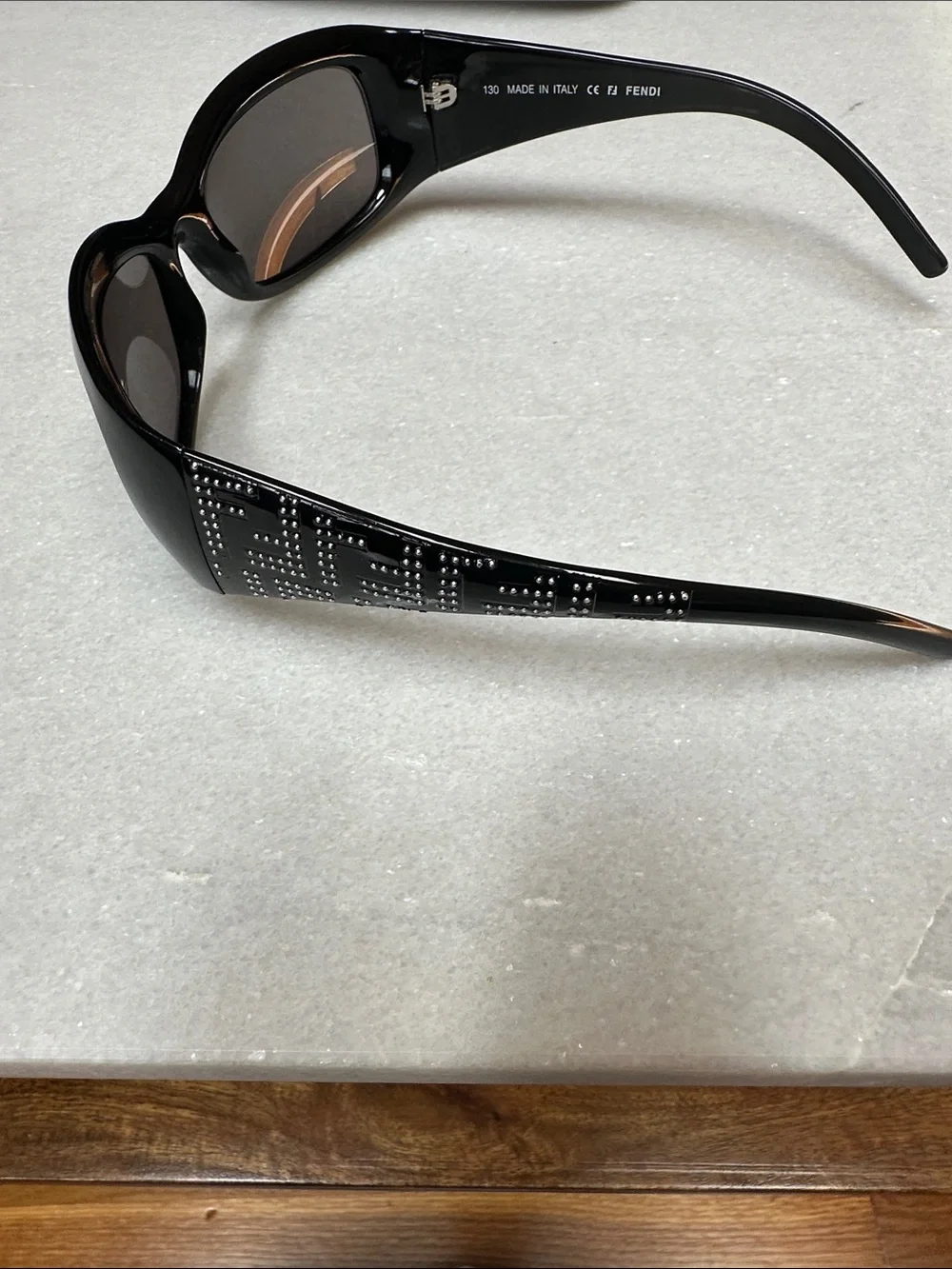 Fendi Women's Black Crystal-Accent Sunglasses